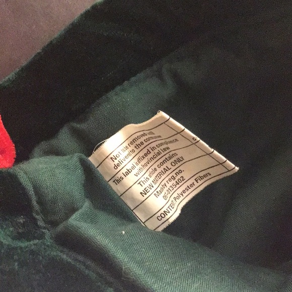 Fun Christmas stocking "Santa I Can Explain" embroidered Velvety red with green - Picture 6 of 7